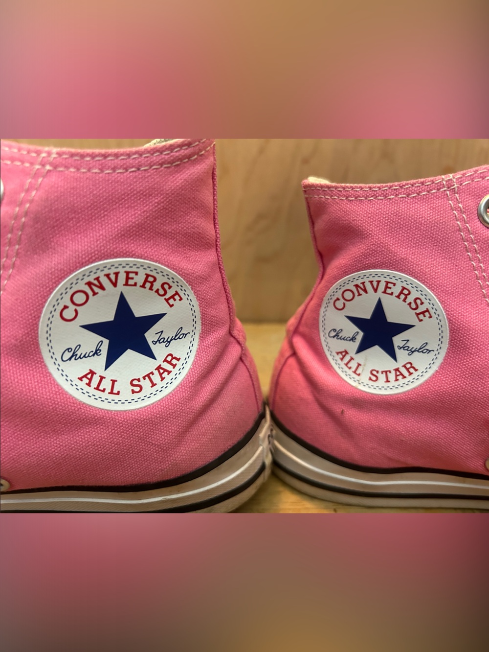 Converse Unisex Hot Pink High-Top Chuck Taylor All Star Sneakers US W7/M5 - Picture 5 of 11